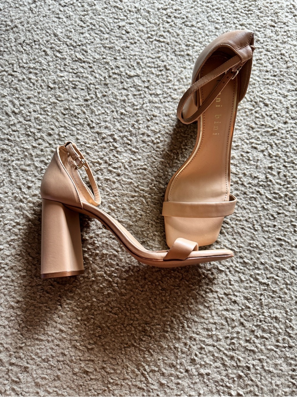 Gianni Bini Blush Block Heel Ankle-Strap Sandals